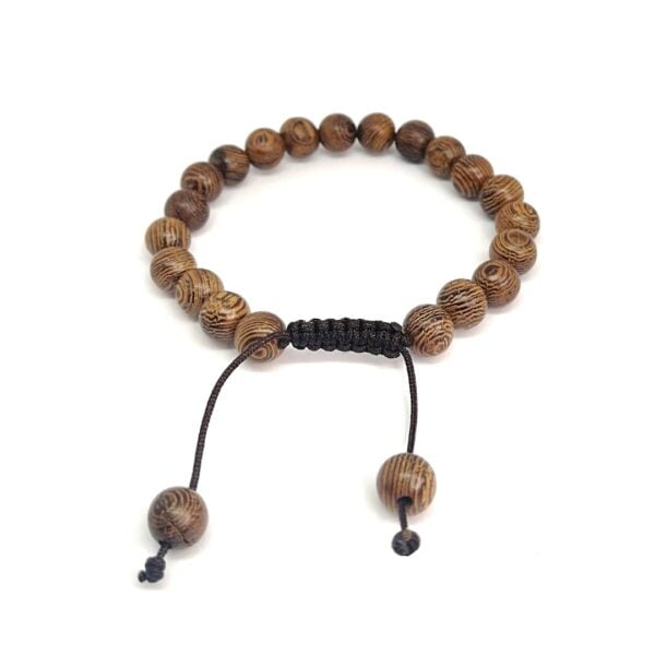 Pulsera mala madera lisa natural.