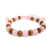 Pulsera Mala Sándalo con Cuarzo Rosa