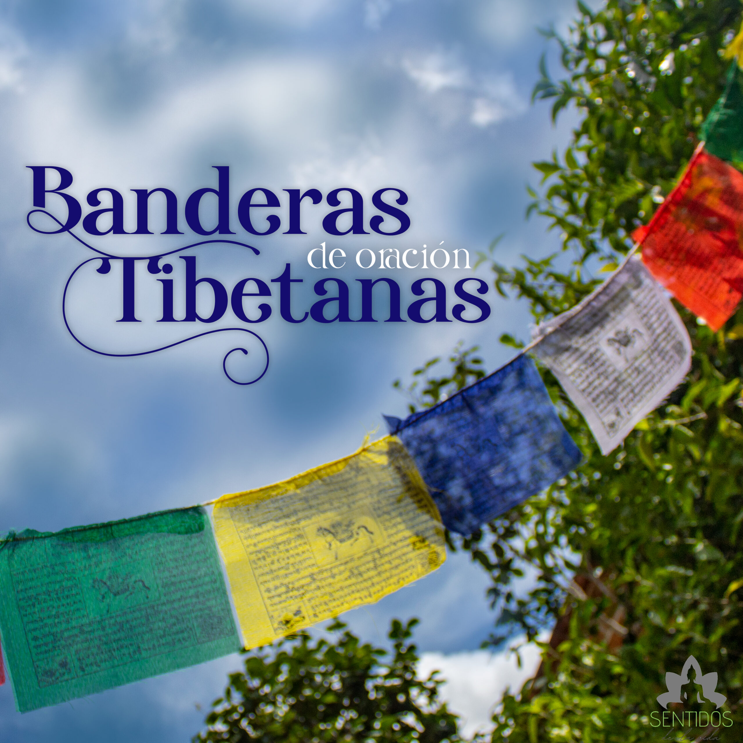 banderas tibetanas de oración