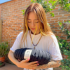 Zafu Media Luna Negro- Cojín de Meditación - Imagen 2