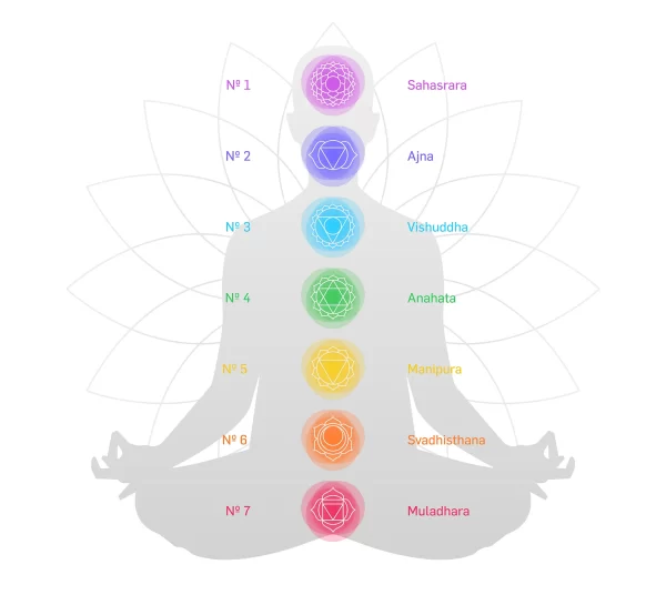 Ilustración de los 7 chakras