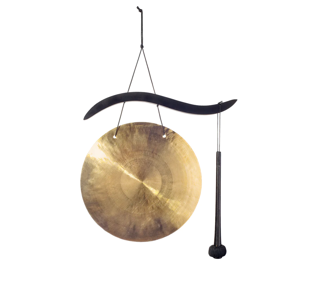 Gong para Colgar con baqueta incluida y fondo blanco