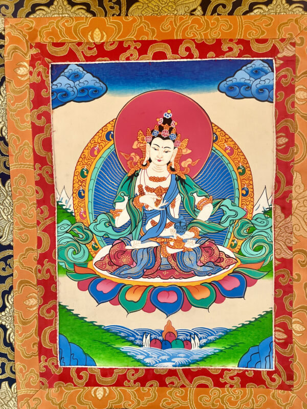 Acercamiento a la imagen de Thangka Vajrasasva