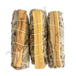 3X Sahumerio de Salvia Blanca con Palo Santo