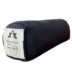 Bolster Pequeño Negro 26x9cm para Yoga