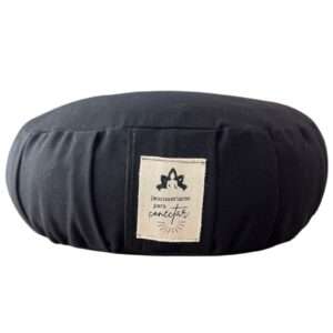 Zafu Redondo Grande con Tablones Negro