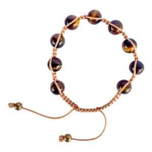 Pulsera Shamballa Ojo de Tigre