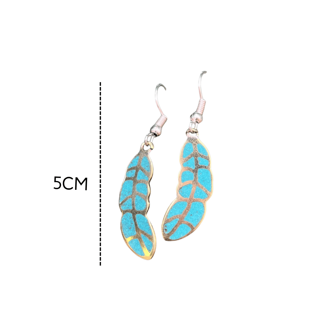 Aretes de Cobre Tibetano – Símbolo de Hoja